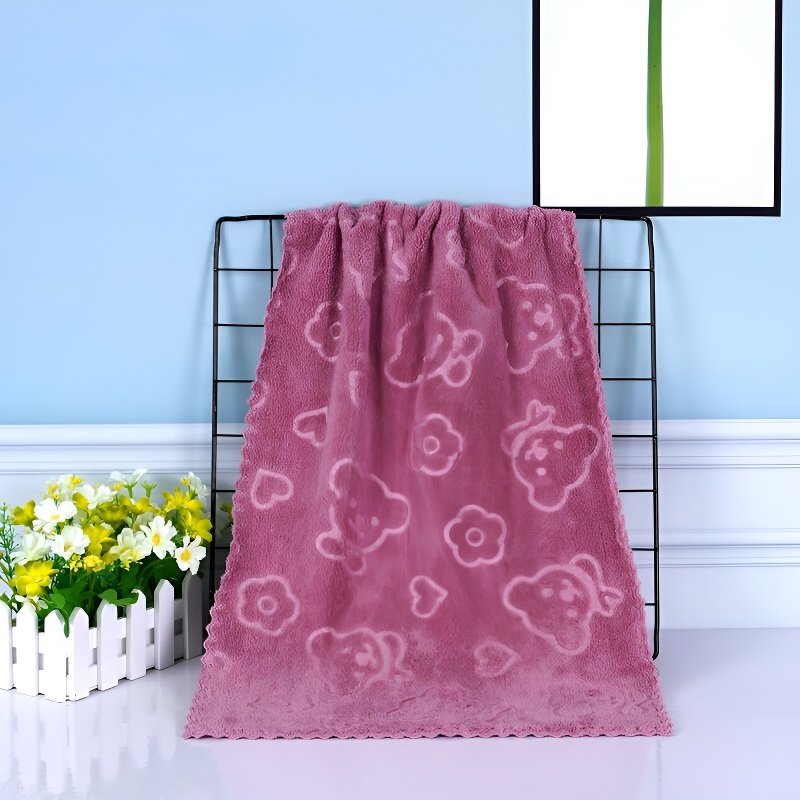 可愛小熊圖案毛巾