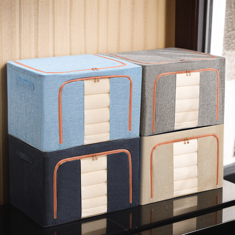 철골 대용량 두꺼운 수납함 가시 의류 수납함 단일창 수납함 투명 수납함