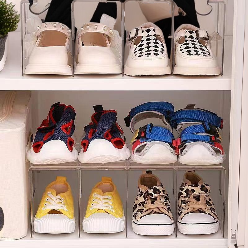 赤ちゃん用靴収納キャビネット 透明省スペースシューズラック