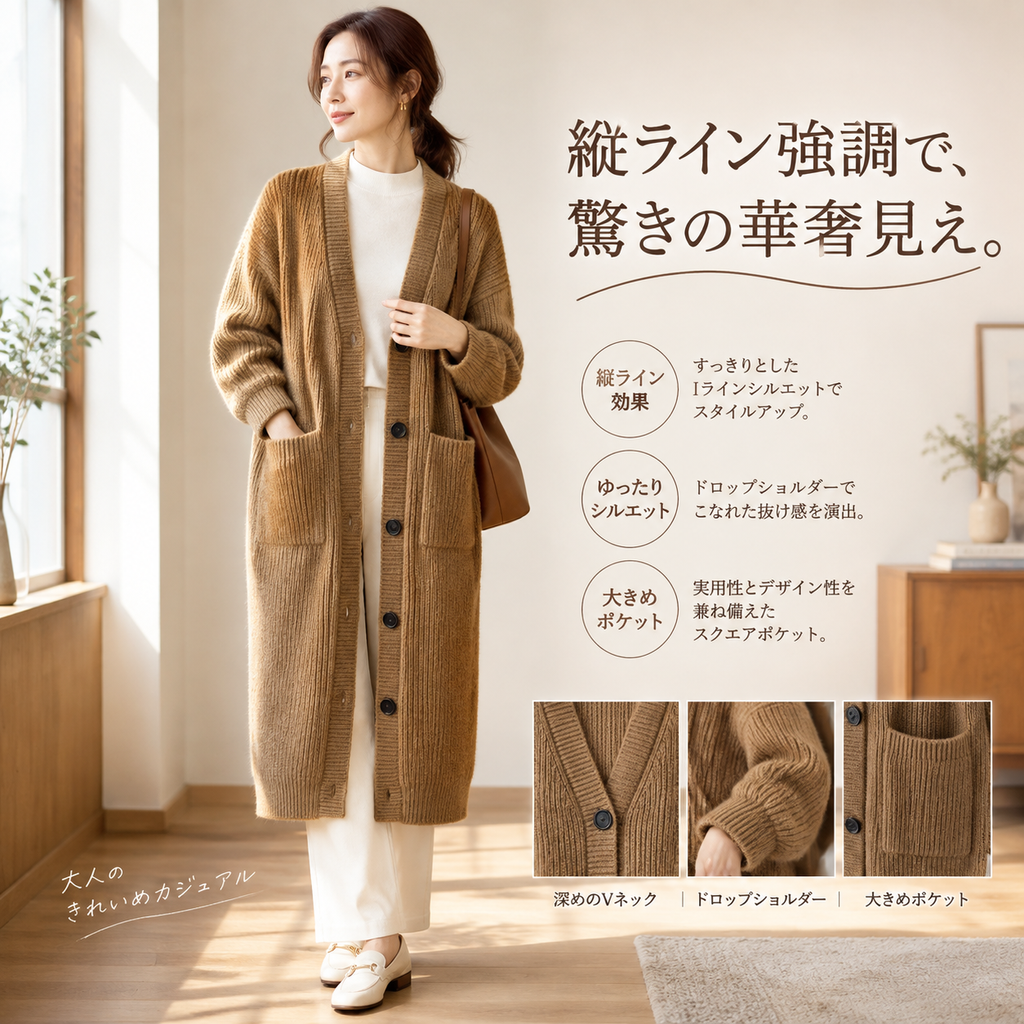 日系慵懒风长款针织开衫外套女装春秋冬季