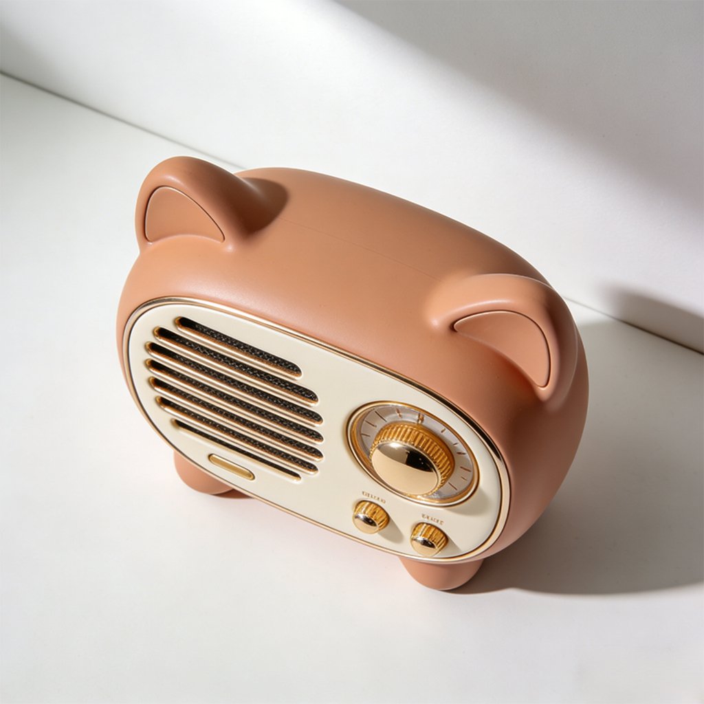 레트로 FM 라디오 전면 디자인