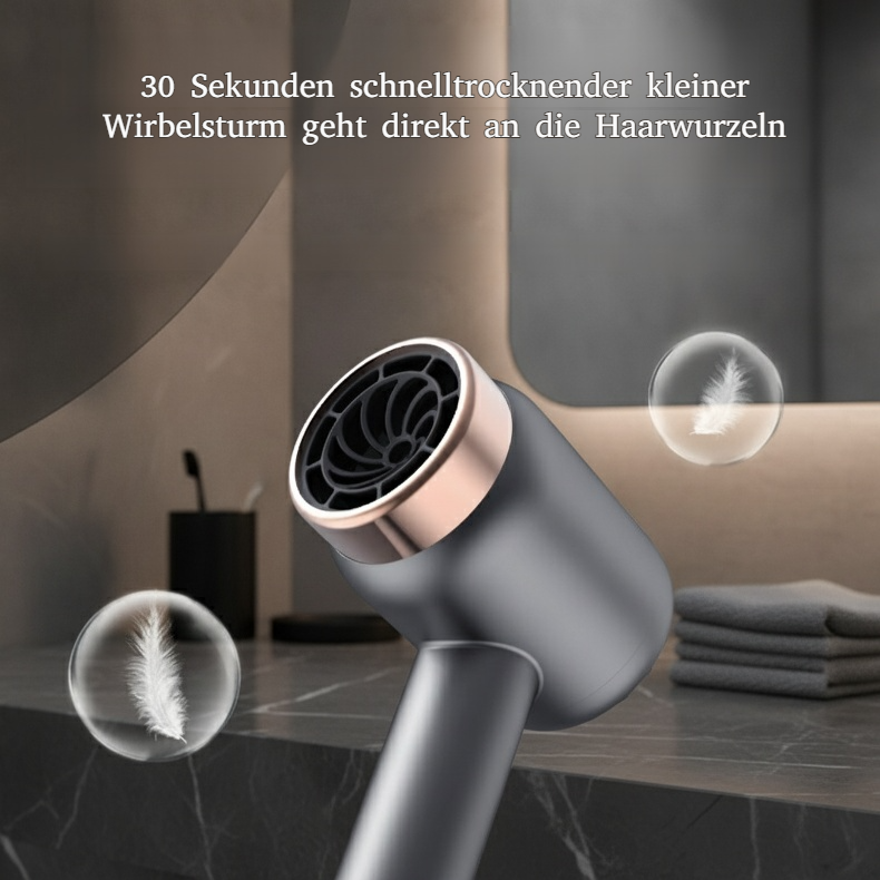Bedienfeld und Einstellungen des tragbaren Haartrockners