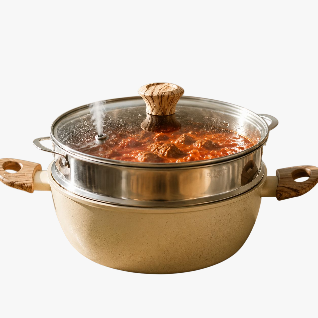 Evenly heated soup pot Milk Stew Pot Easy to clean Multipurpose machine Visualization Binaural Thick