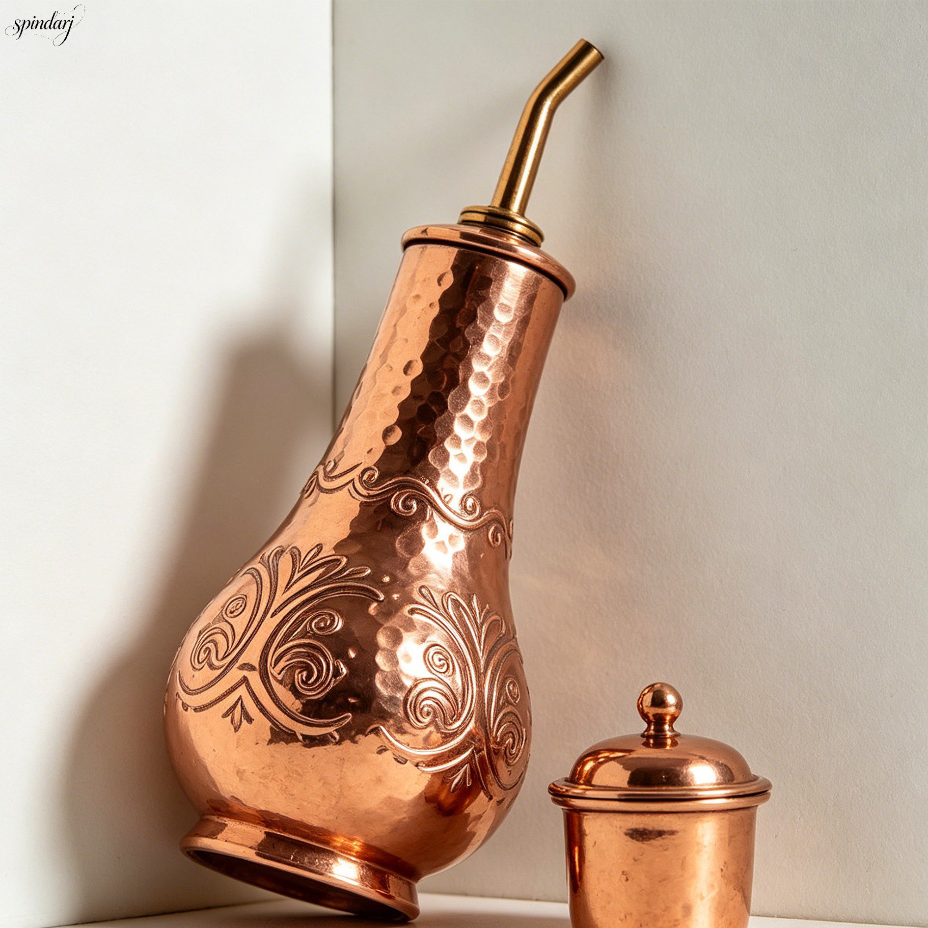 Vintage Kupfer-Gewürzset