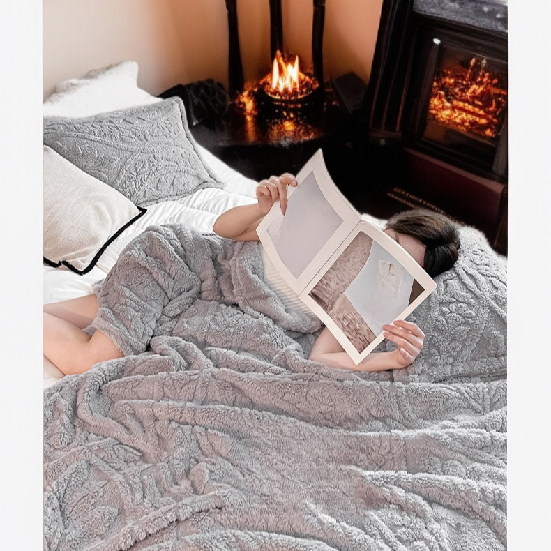 ملاءة سرير من صوف التفتا على الطراز الأوروبي مع صوف إضافي وملاءة لحاف من صوف الحليب السميك