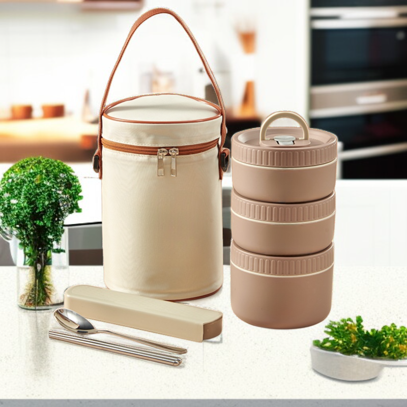 휴대용 원형 도시락통