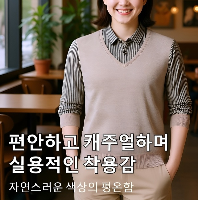 남성용 레이어드 스타일 기모 셔츠