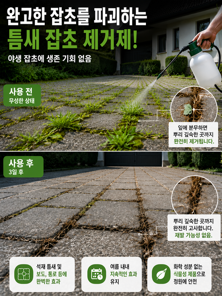 【한 번 뿌리면 뿌리째 뽑힌다】나노급 표적 침투 용해액