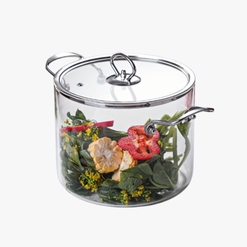 Double-Handle Spiral Cooking Pan with High Temperature Resistant Lid, Essential for Kitchen