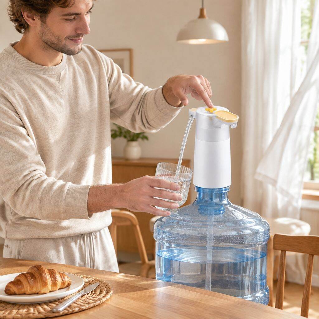 Pompe à eau électrique rechargeable pour bonbonne - Design oiseau
