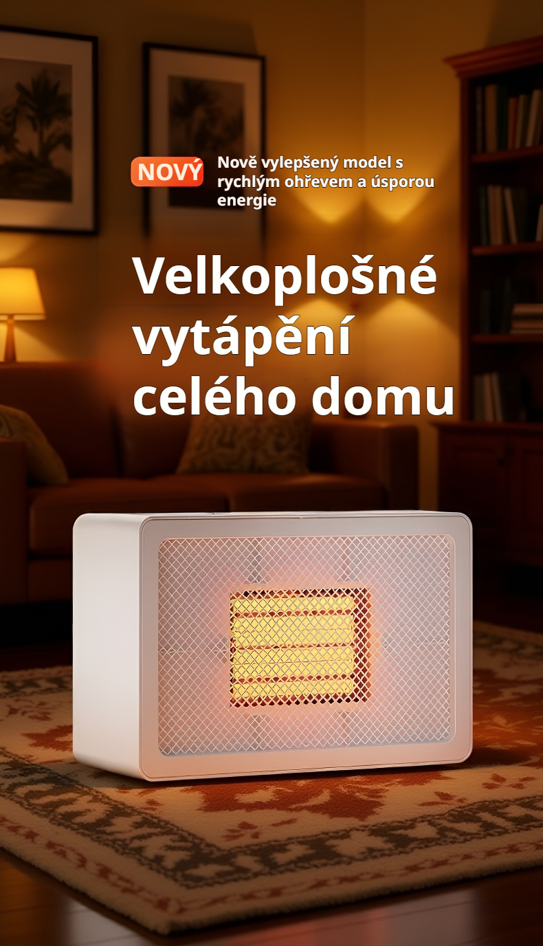 Bezpečný domácí ohřívač s automatickým vypnutím