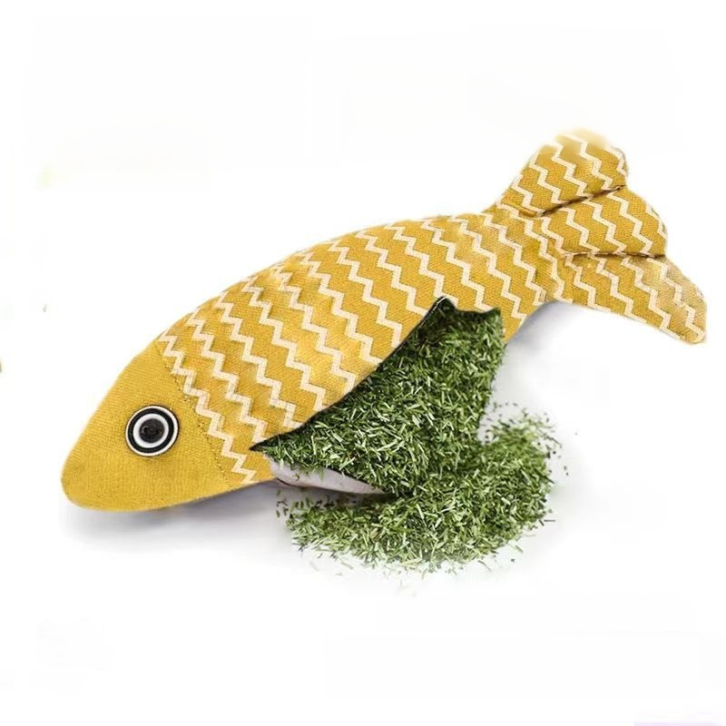 Linen Fish Cat Toy