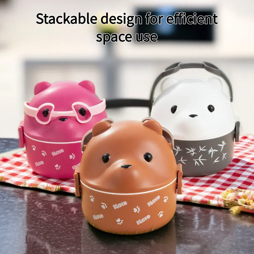 Double-layer partitioned lunch box