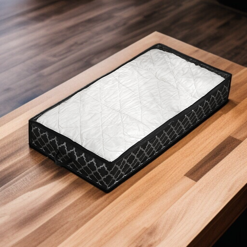 침대 밑 이불 수납함 방진 부직포 수납 파우치 대용량 이불 주머니 수납함 투명 옷 수납함