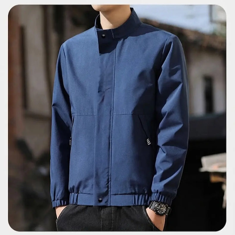 簡約立領拉鍊外套