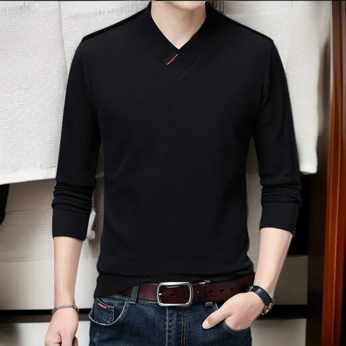 秋と冬の男性のボトムシャツスリムソリッドカラー快適なアウトドア