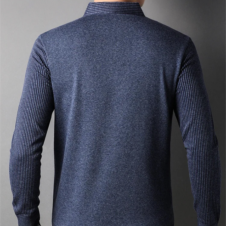 남성용 레이어드 니트 셔츠