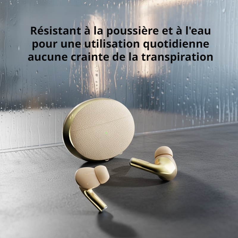 Casque Bluetooth stéréo longue portée en cuir