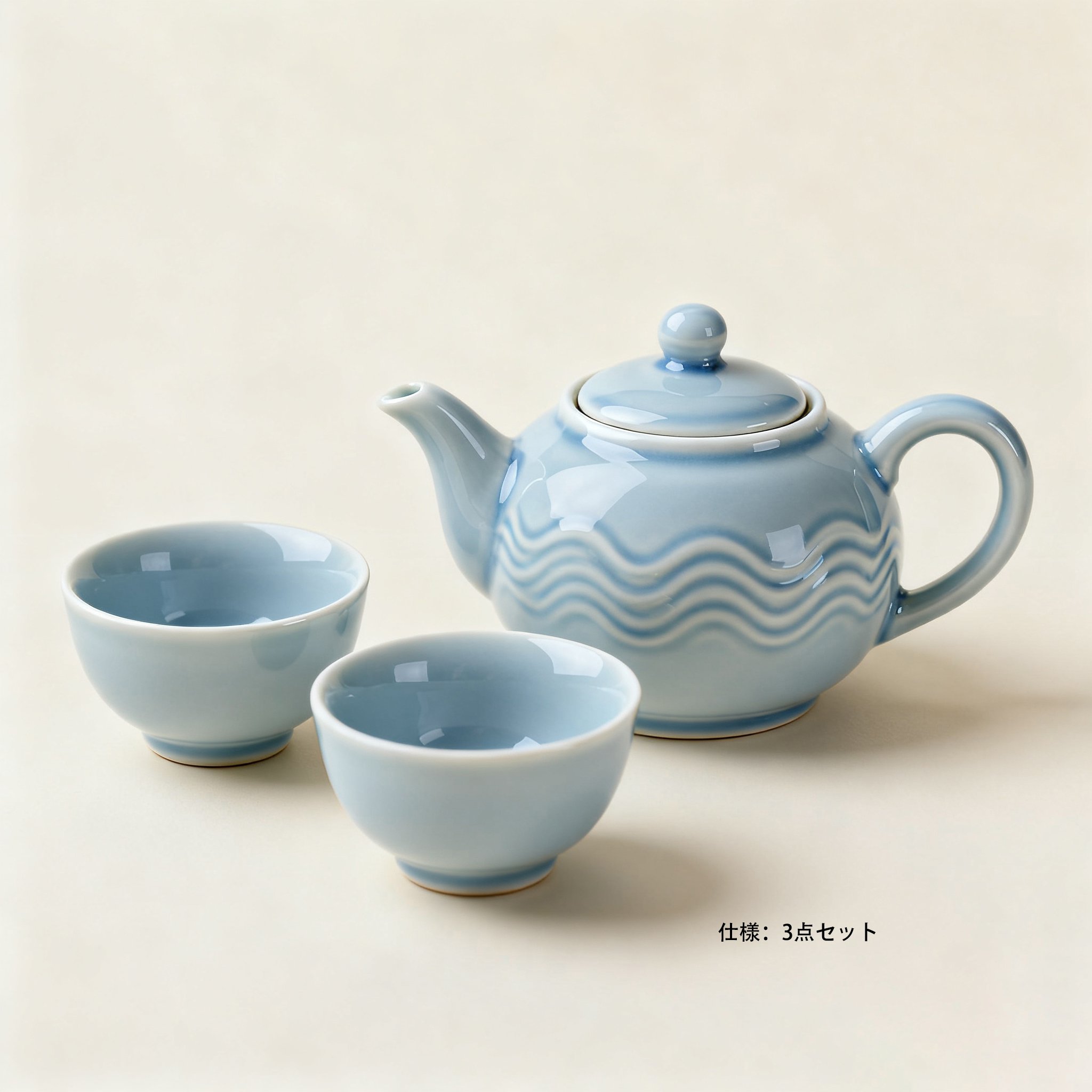 高級感あふれる磁器ティーセットのアップ画像