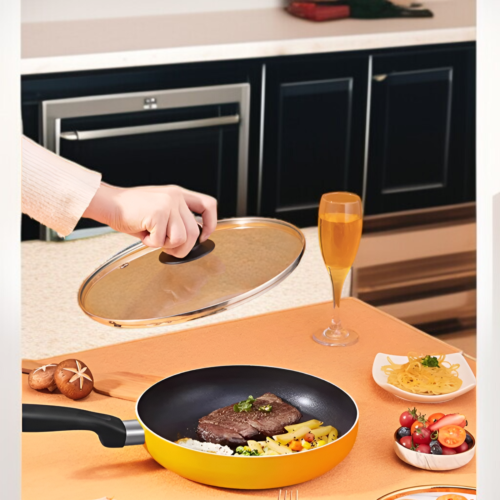 フライパン、ノンスティックパン、フライパン、ステーキロースト、油を使わない電磁調理器、ガスコンロ、万能鍋