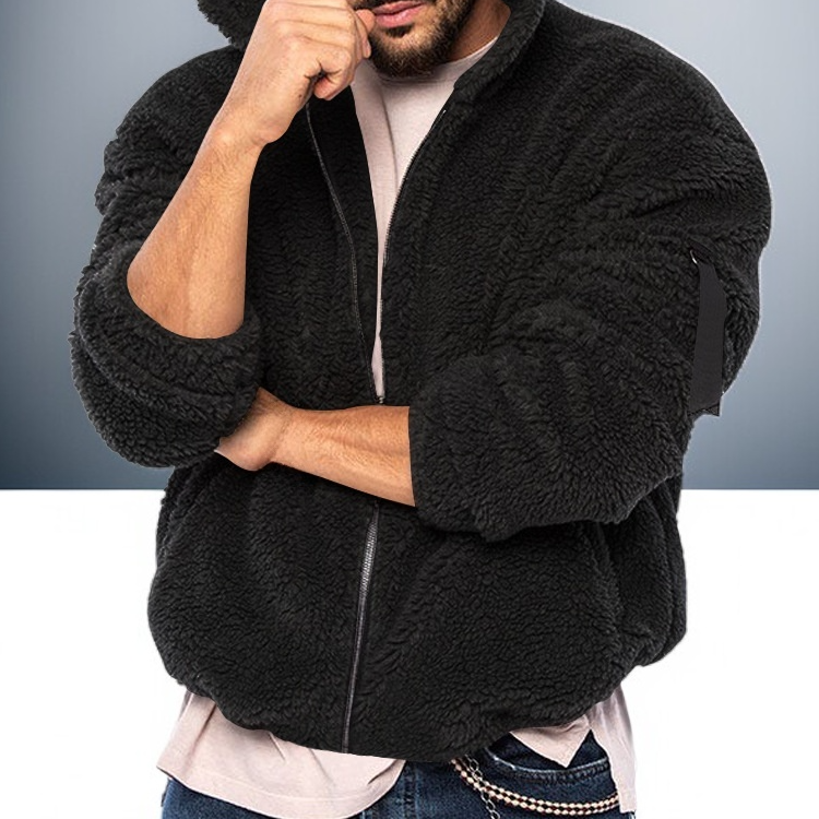 캐주얼 남성 모직 코트 전체 디자인