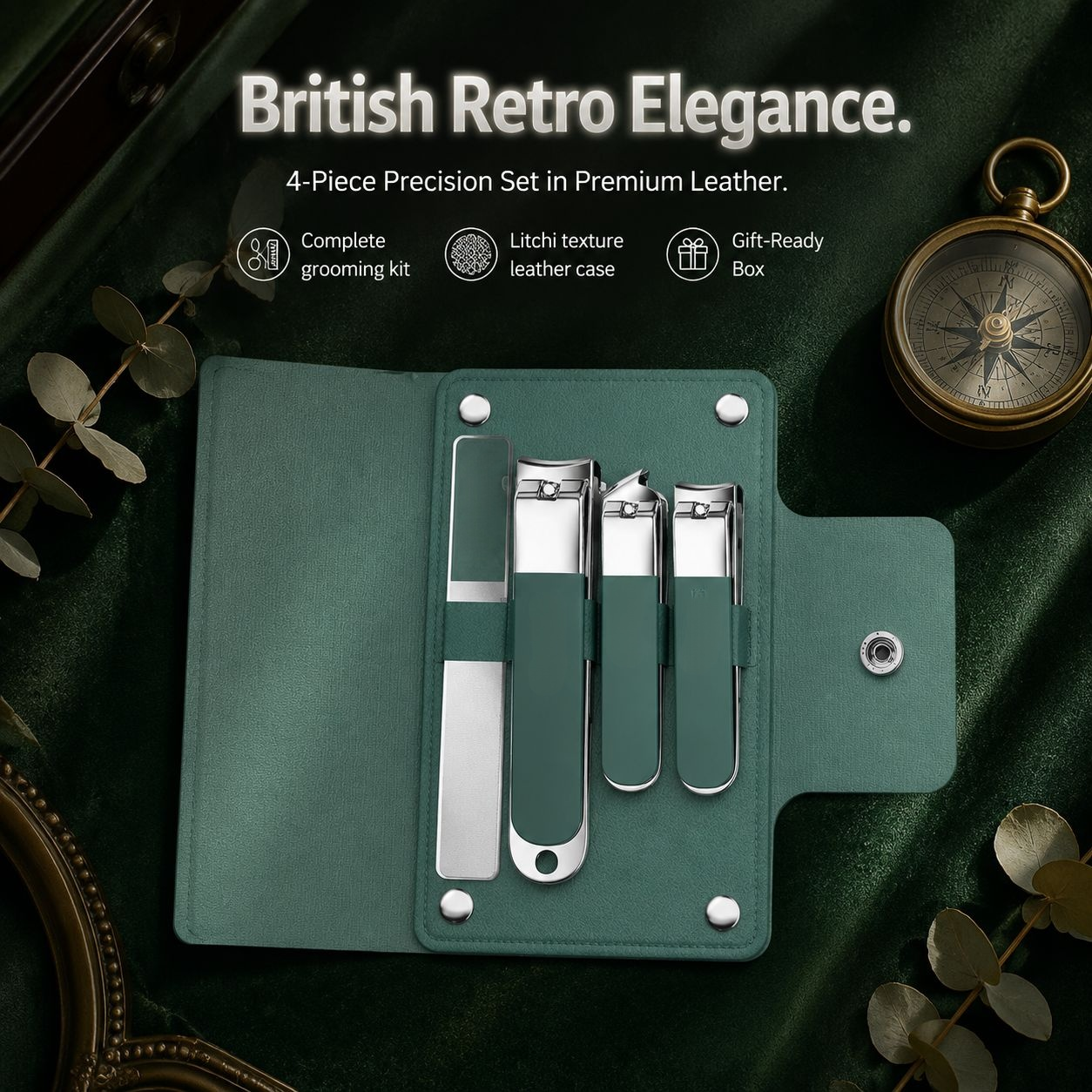 Portable Stainless Steel Nail Clipper Set