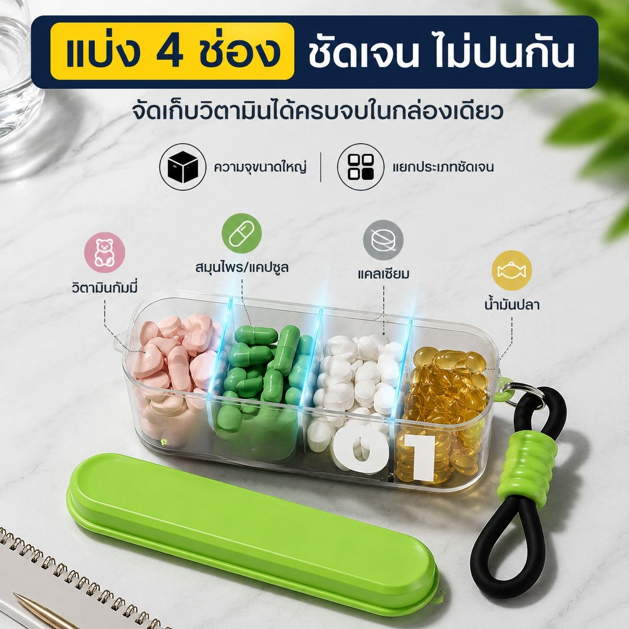 กล่องเก็บยาแบบมินิพกพา