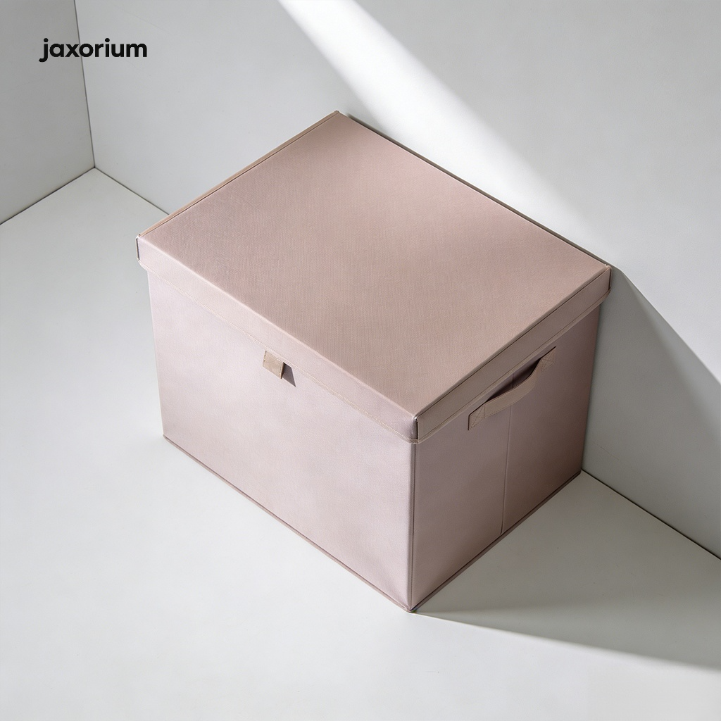 Stackable storage boxes with lids for closet storage