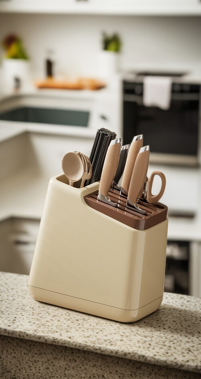 ชั้นวางมีดใช้งานง่ายและปลอดภัย