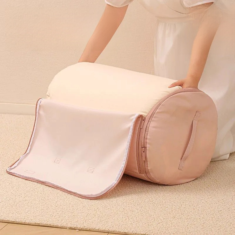 Sac à couette cylindrique compressible