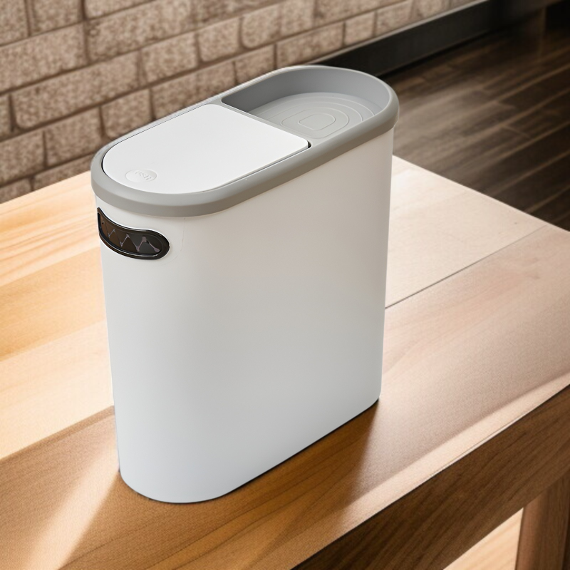 クリエイティブゴミ箱 家庭用トイレゴミ箱 リビングルーム キッチンゴミ箱 バスルーム 隙間ゴミ箱 蓋付き プッシュ式ゴミ箱