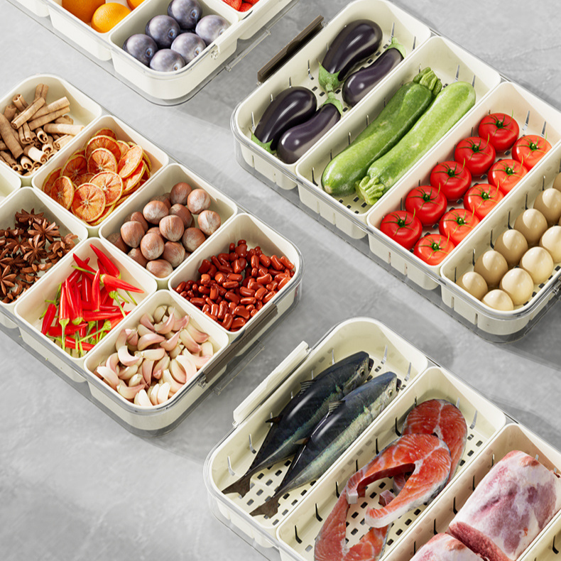 Kitchen Multifunctional Fruit Spice Seasoning Fresh-Keeping Box