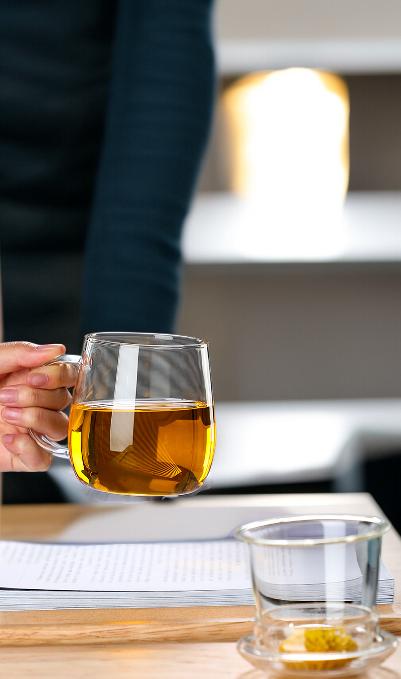 Spülmaschinenfestes Borosilikatglas mit ergonomischem Griff