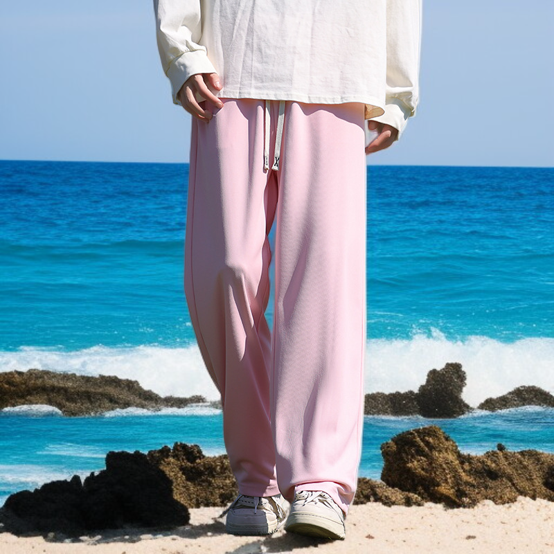 남자 봄가을 와이드 일자 트레이닝 팬츠 일자 팬츠