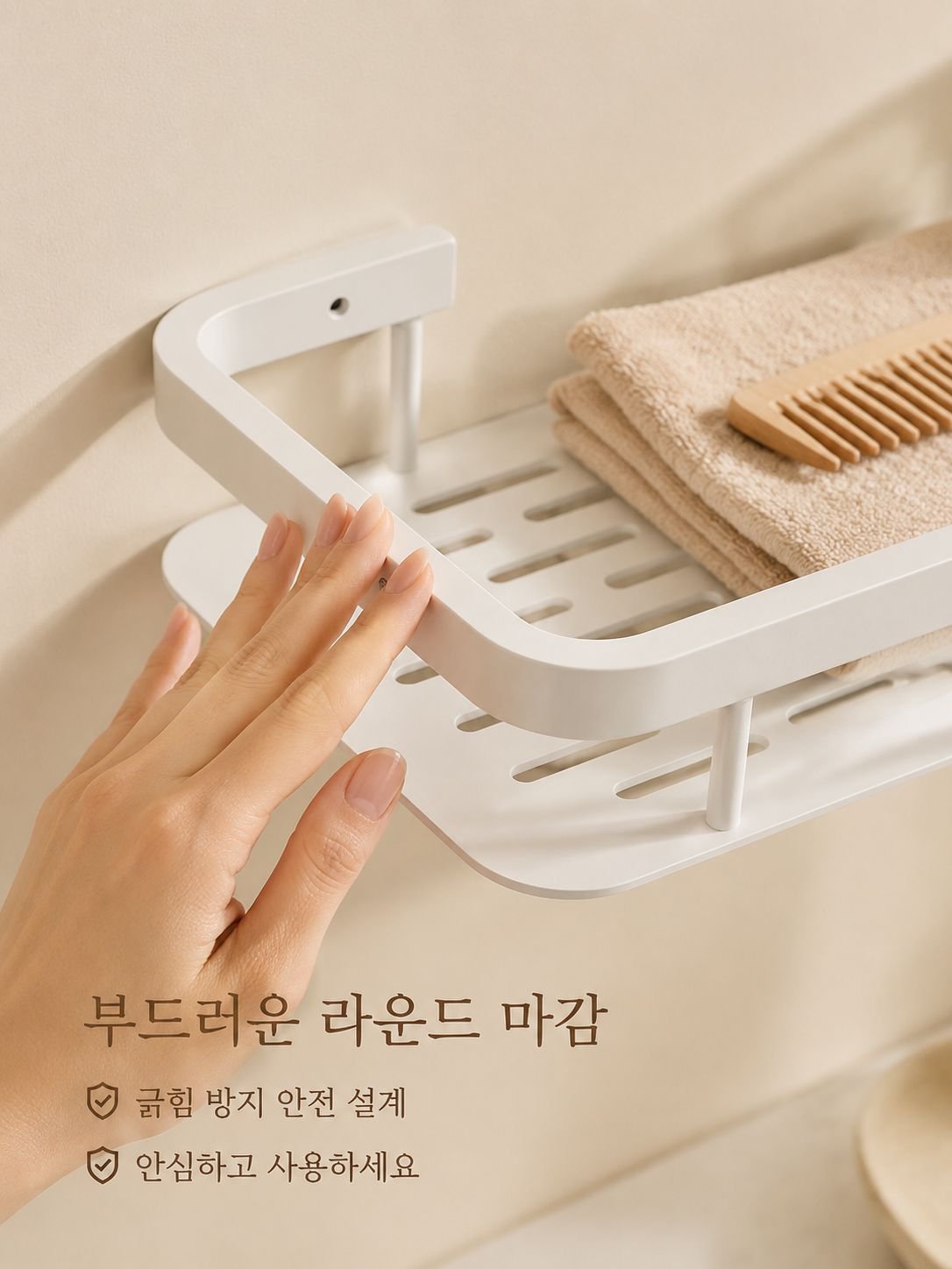 모던한 인테리어 욕실 선반