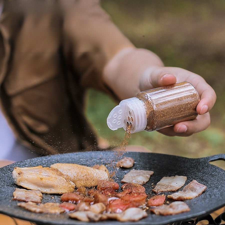 キャンプ用調味料収納ボックス・持ち運び便利な調味料ボトルセット
