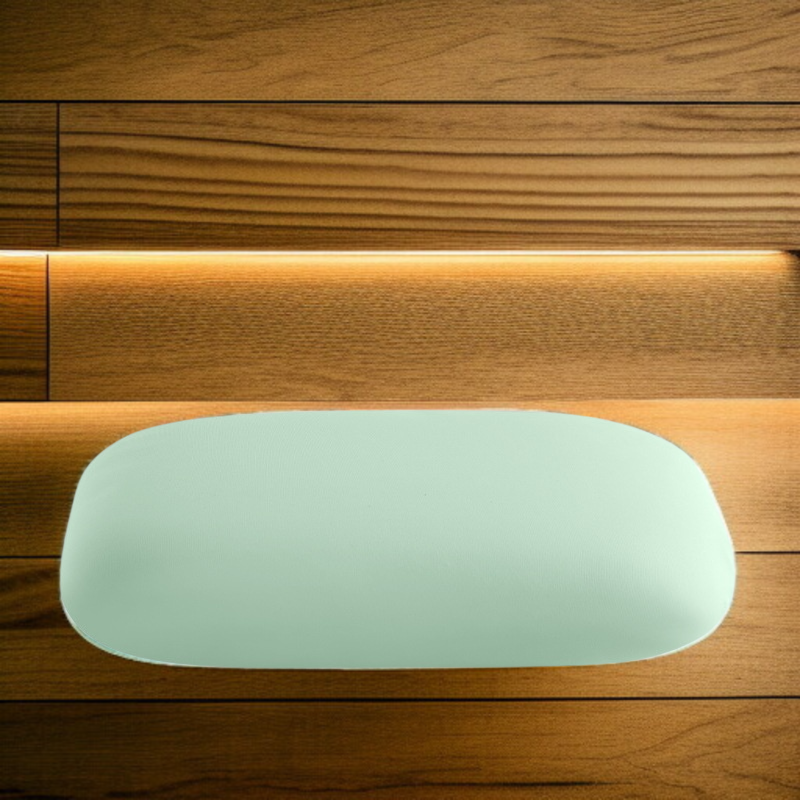 Cojín refrescante y absorbente para siestas, diseño ergonómico curvo, soporte ancho