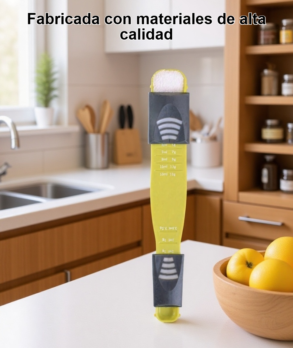 Cuchara medidora ajustable de cocina en acero inoxidable