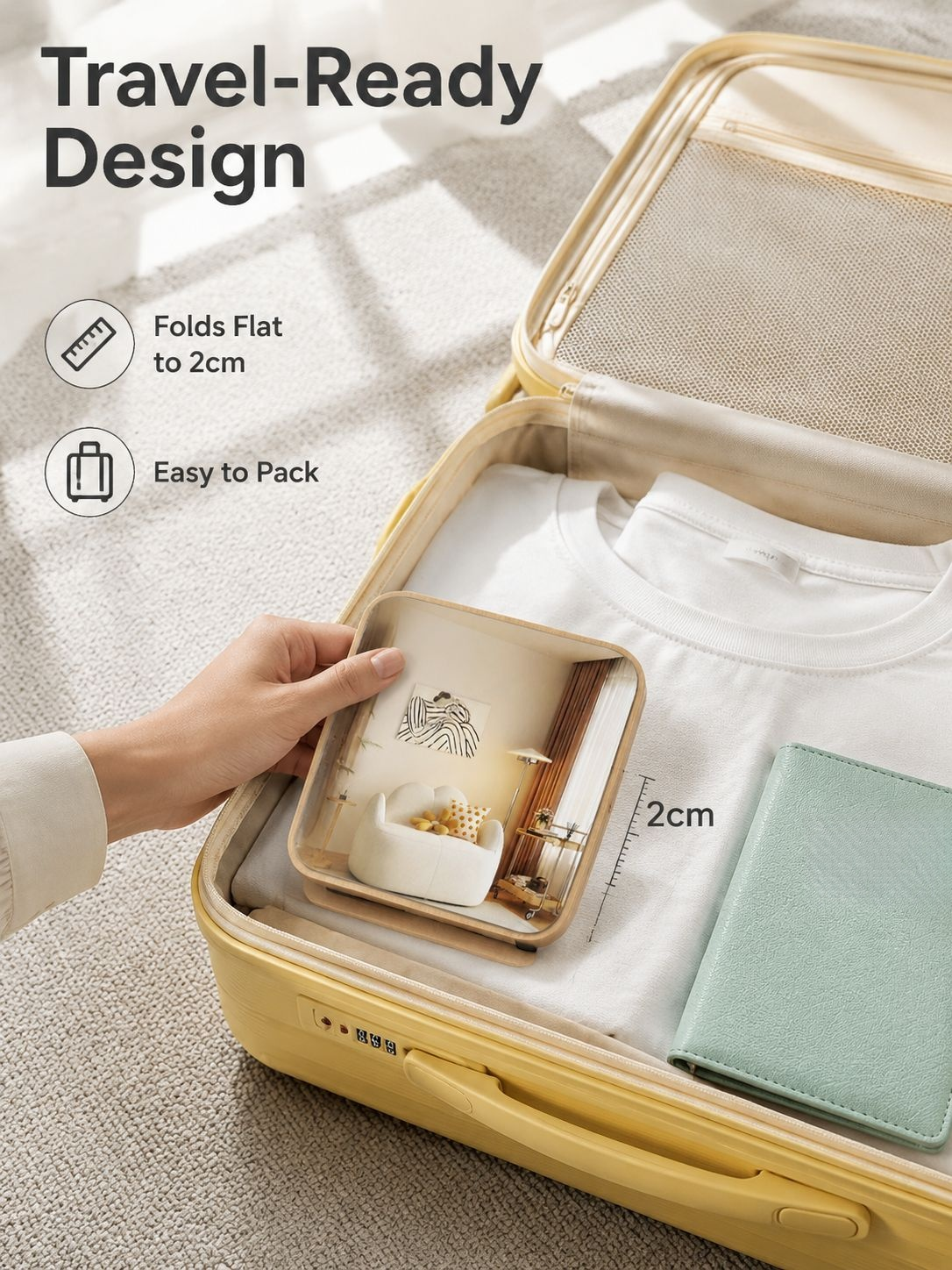 Foldable Makeup Table Mirror