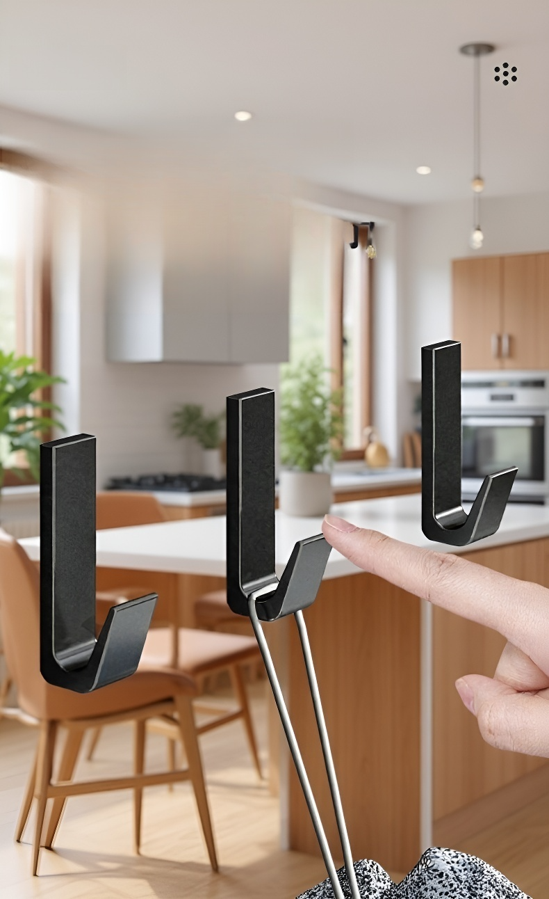 Uso de percha de pared adhesiva en habitaciones