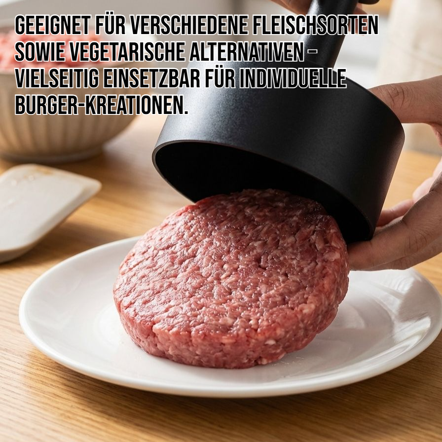 Runde Hamburger-Patty-Presse aus Metall