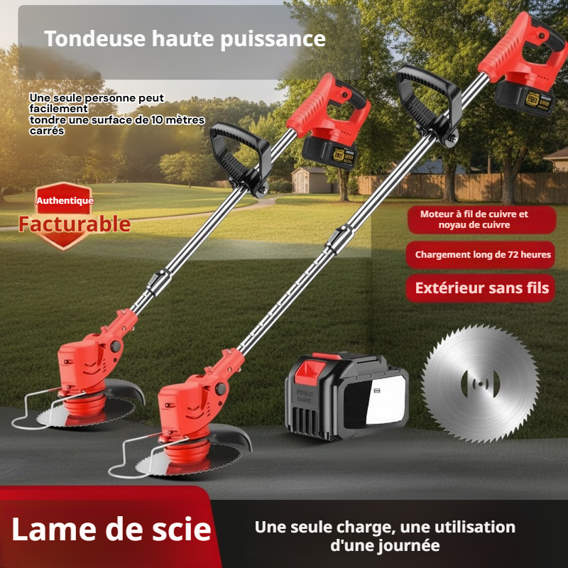 Tondeuse à gazon domestique compacte, portable et télescopique