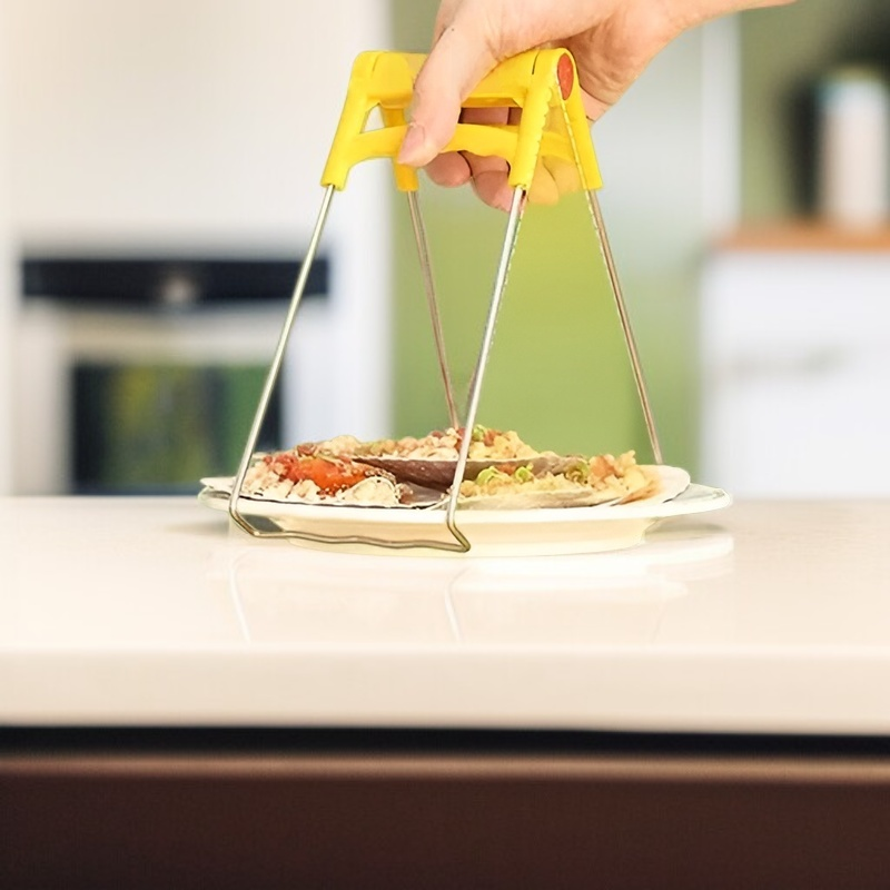 ชุดเครื่องมือครัวป้องกันความร้อนเป็ดเหลือง 3 ชิ้น พร้อมที่หนีบถ้วยและปลอกมือกันลื่น