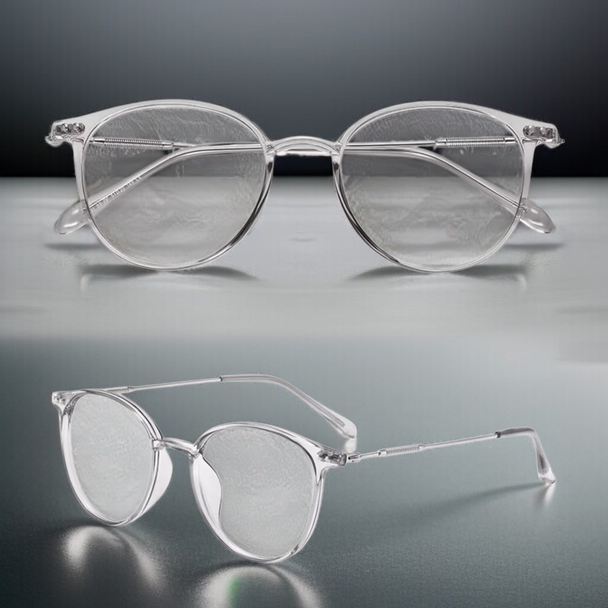 ウルトラライトブラウン メガネ 度なし ブルーライトカット すっぴん 大きいフレーム メガネ レディース ファッションアイテム