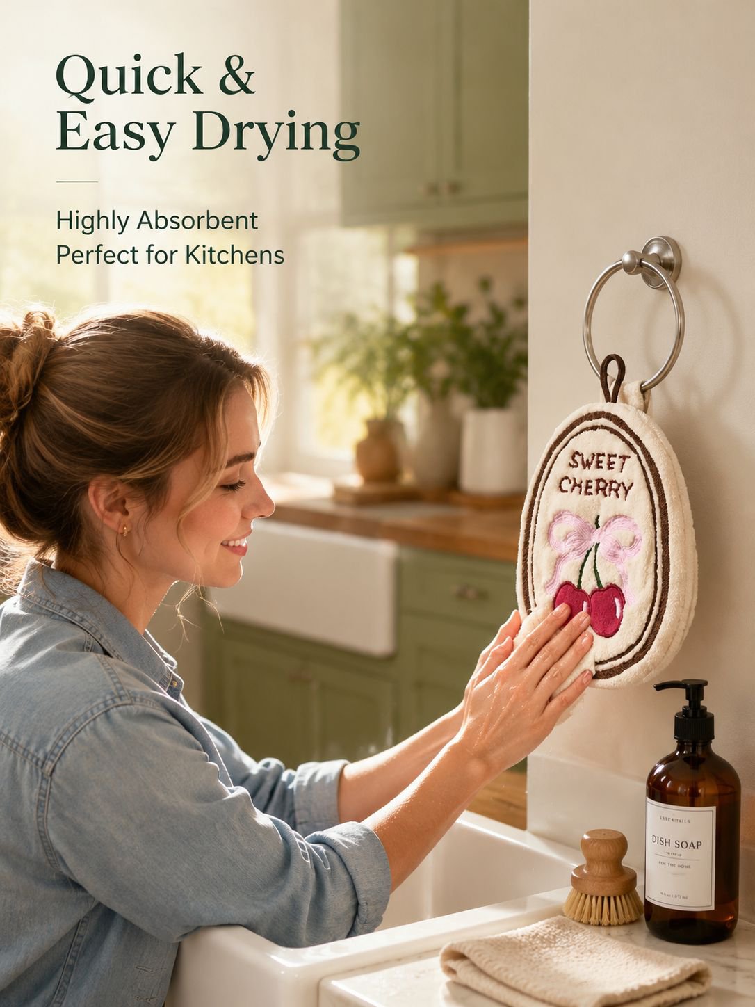 Home Hanging Absorbent Hand Towel