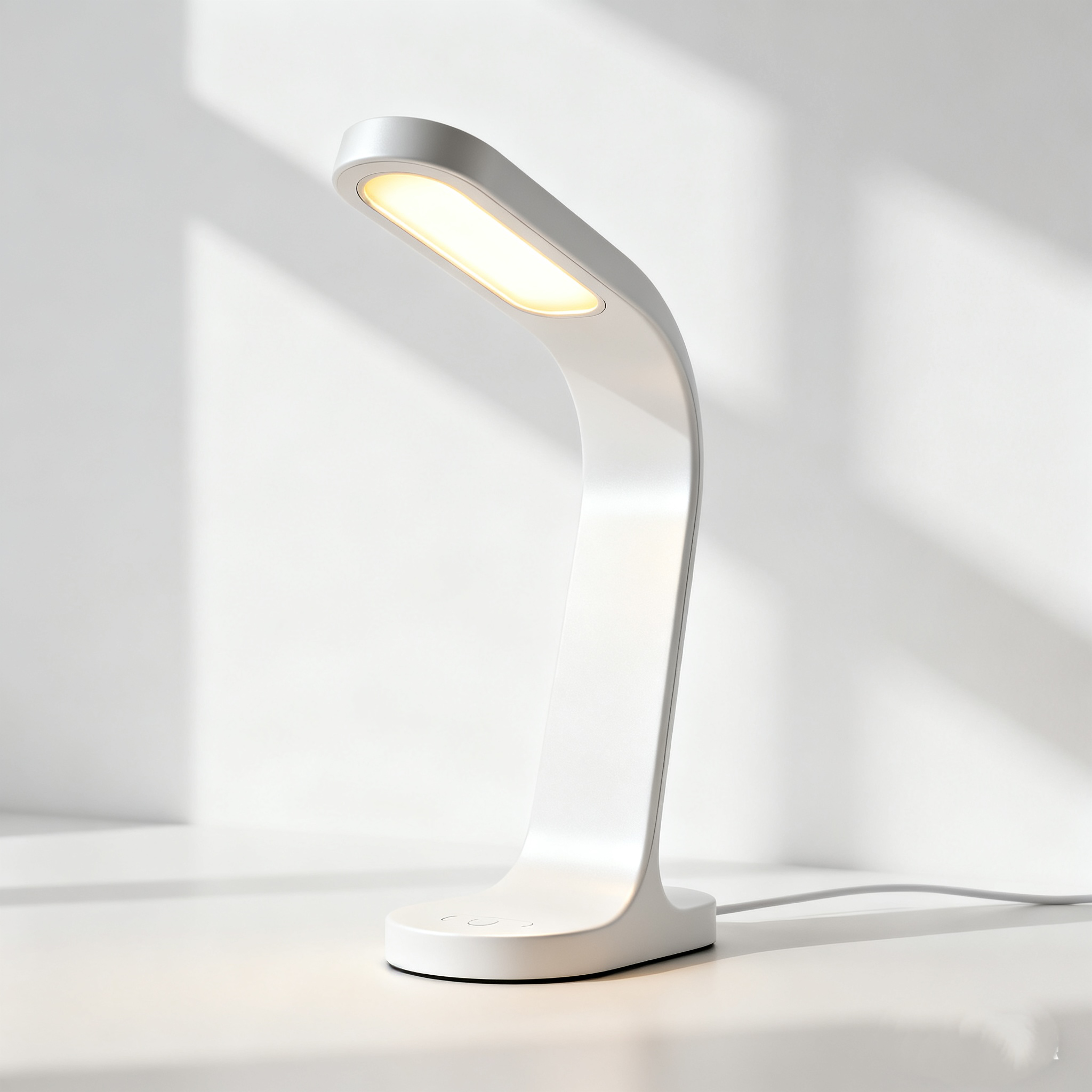 Lámpara de mesa decorativa blanca para proteger la vista