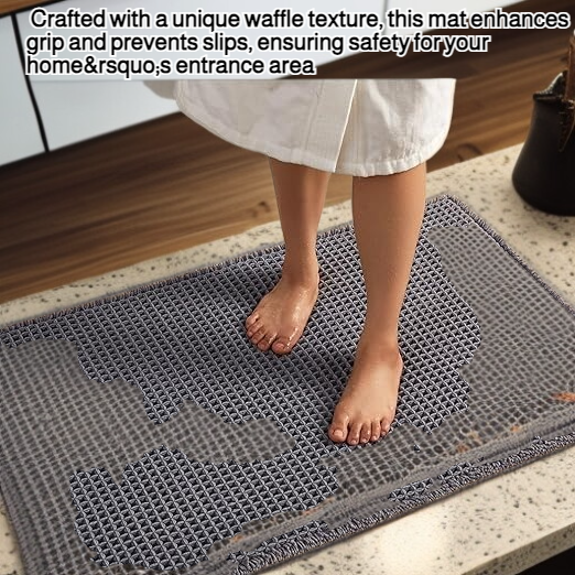 Waffle Non-Slip Mat, Quick-Drying and Water-Absorbing Mat, Special Entrance Mat