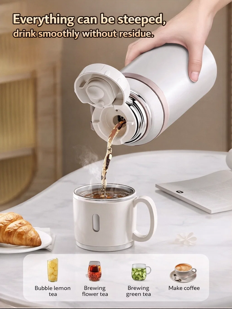 Tea Separation Long-lasting Insulation 316 Stainless Steel Bowl Lid Thermos Cup