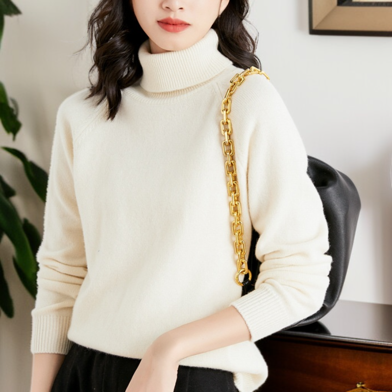 하이넥 루즈핏 스웨터