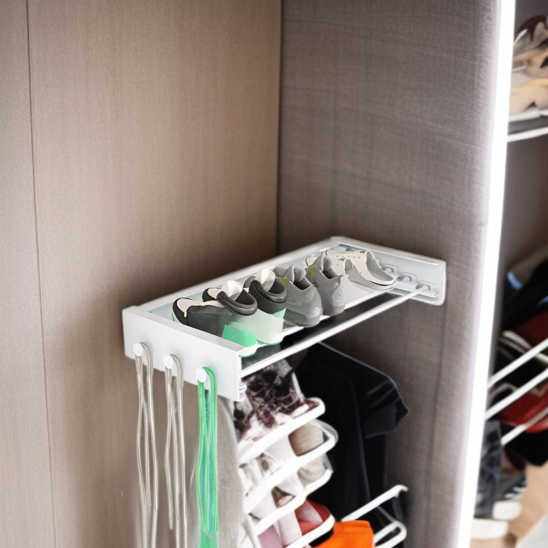 室内干し 折りたたみ式 壁掛けハンガーラック 洗濯物干し 折り畳み式 物干しラック 壁掛け 防風設計アルミニウム 伸縮タイプ 隠し物干し ウォールハンガー 省スペース 服掛 布団干しなど用 物干しハン